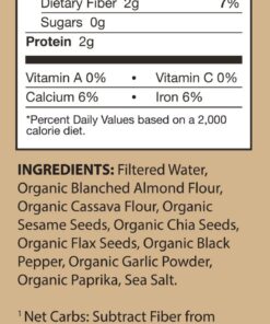 Julian Bakery® Paleo Thin® Crackers | Salt & Pepper | USDA Organic | Gluten-Free | Grain-Free | GMO Free | Low Carb | 3 Pack Salt&Pepper 3 Pack 8.4 Ounce (Pack of 3) 4 71dt0QBWL1L