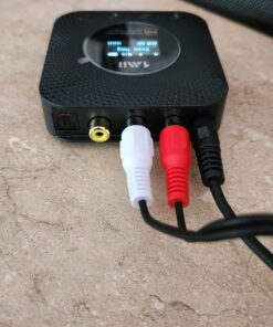 1Mii B06HD+ Hi-Res Bluetooth 5.1 Music Receiver for Home Stereo w/LDAC, Hi-Fi Bluetooth Adapter w/Audiophile DAC aptX HD Volume Control OLED Display, Wireless Audio Adapter for AV Receiver/Amplifier Black 44 71dtCBZnMBL