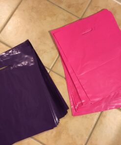 100 12x15 Glossy Pink and Purple Plastic Merchandise Bags w/Handles 15 71dtOwmDMhL