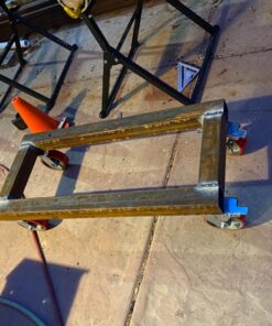 6 Inch - 6" X 2" Industrial Casters - 2 Fixed and 2 Swivel Caster Wheels with Brakes - Cast Iron Plate Casters Set of 4 Heavy Duty - 3500 lb Capacity - Foghorn Construction 2 Brake and 2 Fixed Set 34 71dubKk93UL