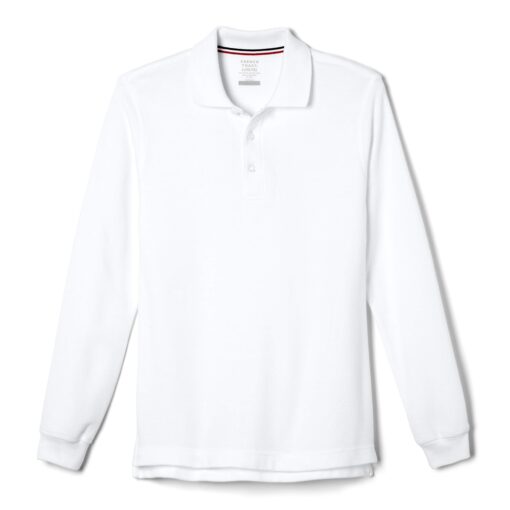 French Toast Boys' Long-Sleeve Pique Polo Shirt Little Boys White