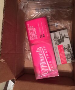 Miracle Face Erase 2 Pack Makeup Remover Face Cloths, Chemical-free, Microfiber, 6 Hair Ties (2 Count, Pink) 2 Count 29 71dw9zdMq L