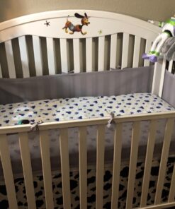 BreathableBaby Breathable Mesh Liner for Full-Size Cribs, Classic 3mm Mesh, Gray (Size 4FS Covers 3 or 4 Sides) 49 71dwDeMSqkL