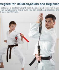 MARCOLO Upgraded Foam Nunchucks for Adults and Kids, Safe and Durable Nunchaku with Ball-Bearing Chain Connector for Professionals and Beginners Black & Black 2 10 71dwpxPihKL