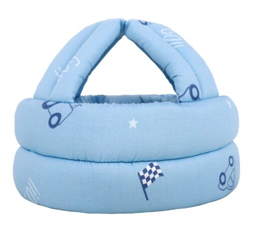 Simplicity Baby Infant Toddler No Bumps Safety Helmet Head Cushion Bumper Bonnet Sky Blue Letter Car