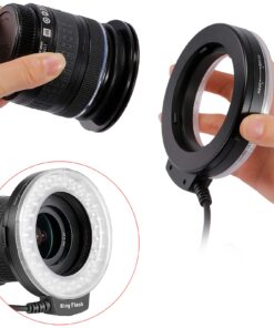 Neewer 48 Macro LED Ring Flash Bundle with LCD Display Power Control, Adapter Rings and Flash Diffusers for Canon 650D,600D,550D,70D,60D,5D Nikon D5000,D3000,D5100,D3100,D7000,D7100,D800,D800E,D60 46 71dypL7mh2L