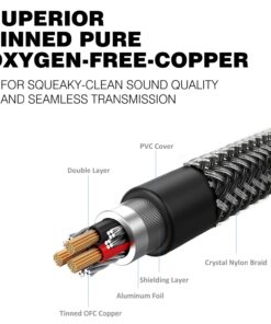 Headset Splitter Cable, DUKABEL Gold-Plated & Strong Braided Y Splitter Audio Cable Separate Microphone Headphone Port Gaming Headset Splitter PC Earphone Adapter VoIP Phone -TopSeries (12inch / 30cm) 12 in/30 cm 18 71dz0WI2uwL