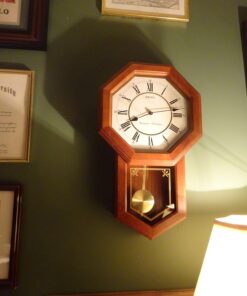 Seiko Light Oak Traditional Schoolhouse Wall Clock with Chime & Pendulum 24 71dzf4Gki2L 1