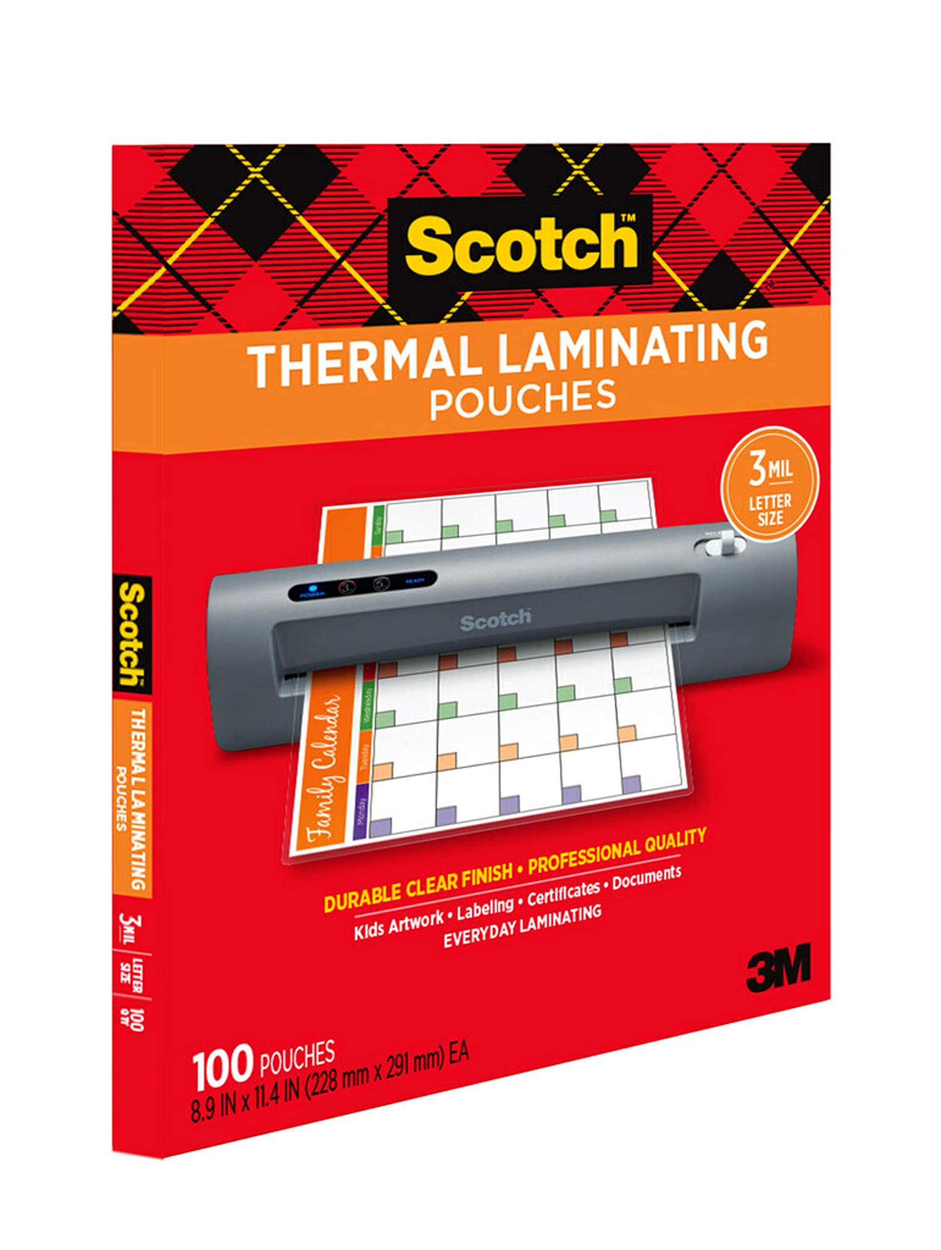 Scotch Thermal Laminating Pouches, Laminate Homemade Ornaments, Christmas Banners and Gift Tags, For Use With Thermal Laminators, 8.9 x 11.4 Inches, Letter Size Sheets, 100-Pack 9 Scotch Thermal Laminating Pouches, Laminate Homemade Ornaments, Christmas Banners and Gift Tags, For Use With Thermal Laminators, 8.9 x 11.4 Inches, Letter Size Sheets, 100-Pack - Image 9