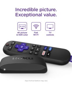 Alternative view of Roku Express 4K+ | Roku Streaming Device 4K/HDR, Roku Voice Remote, Free & Live TV