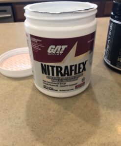 GAT SPORT Nitraflex Advanced Pre-Workout Powder, Increases Blood Flow, Boosts Strength and Energy, Improves Exercise Performance, Creatine-Free (Fruit Punch, 30 Servings) Fruit Punch 11 Ounce (Pack of 1) Standard Packaging 24 71e0uVlU0L