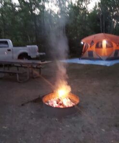 Gazelle Tents T4 Hub Tent, Easy 90 Second Set-Up, UV Resistant, Removable Floor, 4-Person, Orange, 78"x 94" x 94" 22272 T4 Orange/Grey 58 71e0xSeYCfL