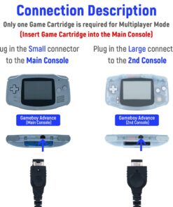 Mcbazel 2 Player Link Cable Connect Cord For Nintendo GBA GameBoy Advance and SP, GBA Link Cable - 3.9FT, Black 13 71e0xihl5BL