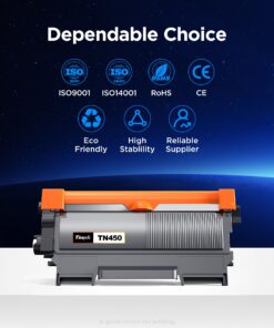 Timink TN450 (2 Black) High Yield Compatible Toner Cartridge Replacement for Brother TN420 TN-450 Work with HL-2280DW HL-2270DW HL-2230 MFC-7360N MFC-7860DW DCP-7065DN Intellifax 2840 2940 (2 Pack) 12 71e0ye6HbAL
