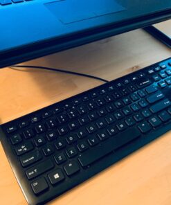 Allsop Large Metal Art Monitor Stand, 18-Inch wide platform holds 50 lbs with keyboard storage space - Black (30336) Large Monitor Stand 48 71e186cuynL