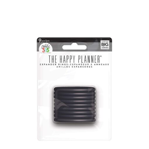 me & my BIG ideas Plastic Expander Discs, Black - The Happy Planner Scrapbooking Supplies - Add Extra Pages, Notes & Artwork - Create More Space for Notebooks, Planners & Journals - Expander Size