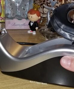 Scotch Desktop Tape Dispenser, Silvertech Two-Tone (C60-ST) 1 Count (Pack of 1) 40 71e2C7W57pL