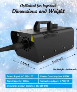 1byone 650W Snow Machine Wired Remote Control Great Machine for Kids, Parties, Parades 26 71e2n8DdrCL