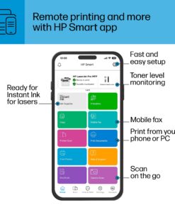 HP LaserJet Pro MFP 4101fdw Wireless Black & White Printer with Fax, Works with Alexa 14 71e3MI2b7LL