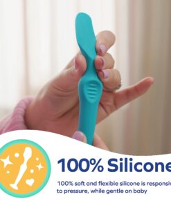 Alternative view of Dr. Talbot's Diaper Cream Brush for Babies - Diaper Rash Cream Applicator with Suction Base and Hygienic Case - Mini Size - Aqua Blue