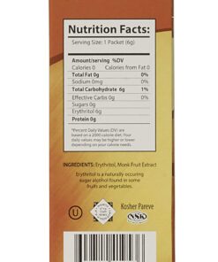 Health Garden Monk Fruit Sweetener, Classic - Non GMO - Gluten Free - Sugar Substitute - Kosher - Keto Friendly (40 Packets) 40 Count (Pack of 1) 11 71e3dzBMVL