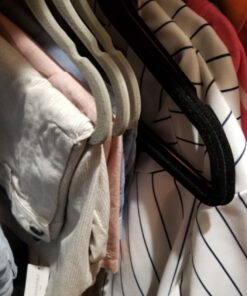 Amazon Basics Kids Velvet, Non-Slip 11.6" Clothes Hangers, Pack of 30, Gray Baby Size 11.6" 30-Pack 36 71e4RyYdeOL