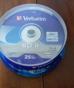 Verbatim BD-R 25GB 16X Blu-ray Recordable Media Disc - Spindle - 97457, Branded, 25 Pack 25 Pack Spindle 25 71e4rWsmbQL