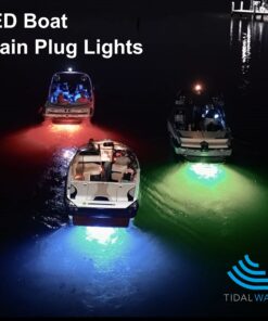Tidal Wake Plug N' Play Underwater LED Boat Drain Plug Light, No Wiring Required No Holes to Drill, Add Ultra-Bright Underwater Lighting to Your Boat in 5 Minutes! 3 Years Warrant Blue 23 71e4u16pXL