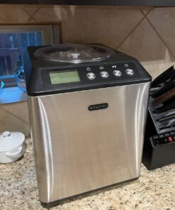 Whynter ICM-201SB Upright Automatic Ice Cream Maker with Built-in Compressor, no pre-freezing, LCD Digital Display, 2.1 Quart Capacity, Black Gray 37 71e5IcAkZ4L