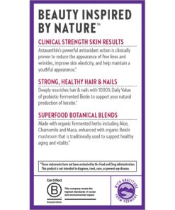 New Chapter Biotin Supplement, Vegan Hair Skin and Nails Vitamins with Fermented Biotin + Astaxanthin - 60 Count 25 71e5Vor49MS