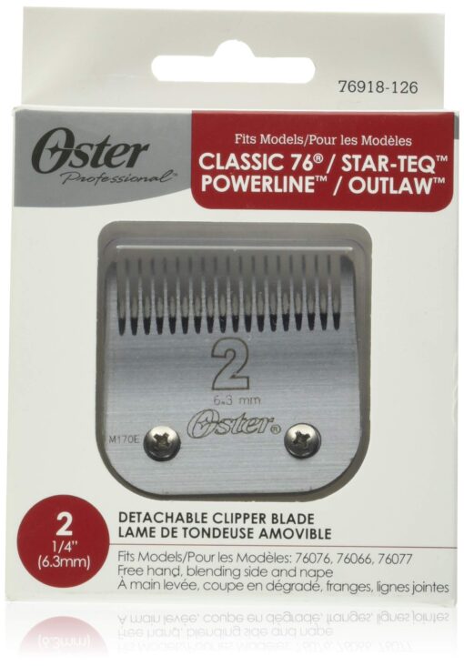 Oster Professional 76918-126 Replacement Blade, Classic 76/Star-Teq/Power-Teq Clippers, Size #2, 1/4" (6.3 mm) 6.3 mm