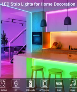 KEELIXIN LED Strip Lights 32.8ft, LED Lights for Bedroom, Music Sync Color Changing Lights, Bluetooth Led Lights with APP & IR Remote Control for Bedroom Room Home Decor Party Festival 18 71e6WDKm62L