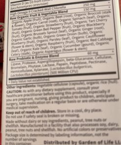 Garden of Life Vitamin D, Vitamin Code Raw D3, Vitamin D 5,000 IU, Raw Whole Food Vitamin D Supplements with Chlorella, Fruit, Veggies & Probiotics for Bone & Immune Health. 60 Vegetarian Capsules 33 71e7FQMpamL