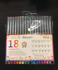 iBayam Journal Planner Pens Colored Pens Fine Point Markers Fine Tip Drawing Pens Fineliner Pen for Bullet Journaling Writing Note Taking Calendar Coloring Art Office School Supplies, 18-Pack Multicolor 45 71e7etScpXL