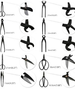 Voilamart 14 Piece Bonsai Tools Kit with Case, Carbon Steel Scissor Cutter Shear Set Garden Plant Tools 14PCS Kit 12 71e8RNaK8QL