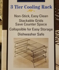 Wilton Excelle Elite 3-Tier Cooling Rack for Cookies, Cake and More - Cool Batches of Cookies, Cake Layers or Finger Foods, Black 56 71e9QlPbA4L