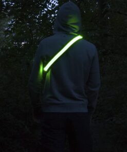 ILLUMISEEN LED Reflective Belt Sash | High Visibility LED Lights with 2 Lighting Modes | Adjustable Quick Release Buckle | USB Rechargeable, No Batteries Needed | Weatherproof Professional Safety Gear Green 25 71eA4xaXaVL