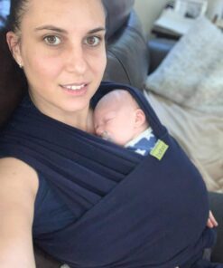 Boba Baby Wrap Carrier Newborn to Toddler - Stretchy Baby Wraps Carrier - Baby Sling - Hands-Free Baby Carrier Wrap - Baby Carrier Sling - Baby Carrier Newborn to Toddler 7-35 lbs (Navy Blue) Navy Blue 37 71eAXtlSz0L