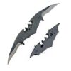 Dark Twin Blade Knife - Double Edge Folding Pocket with clip, 11" Stainless Steel Two Sharp Cut (Black) Black 18 71eAk93xKS
