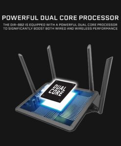 D-Link WiFi Router, AC2600 MU-MIMO Dual Band Gigabit 4K Streaming and Gaming with USB Ports, 4x4 Wireless Internet for Home (DIR-882-US), Black 29 71eB4ecyVPL