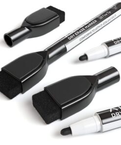 ARTEZA Black Dry Erase Markers with Erasers, Pack of 36, Fine Tip Magnetic Whiteboard Markers, Office Essentials, Homeschooling, Back to School Supplies for Teachers 1 Count (Pack of 36) 10 71eBaFdemfL