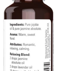 Alternative view of NOW Essential Oils, Jasmine Absolute Oil Blend, 7.5% Blend of Pure Jasmine Absolute Oil in Pure Jojoba Oil, Romantic Aromatherapy Scent, Vegan, Child Resistant Cap, 1-Ounce