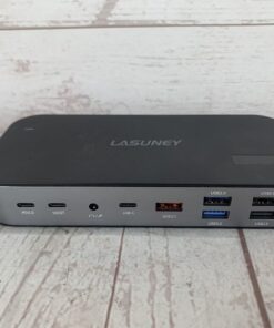 USB C Laptop Docking Station, 15 in 1 Triple Display Multiport Adapter with 3 Monitors Dock Compatible for Macbook/Dell/HP/Lenovo Laptops (Dual DP, HDMI, VGA, USB C/A, RJ45, SD/TF, Mic/Audio, PD)Black 15 IN 1 Black 19 71eC22DIGCL