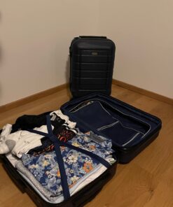 SHOWKOO Luggage Sets Expandable PC+ABS Durable Suitcase Double Wheels TSA Lock 3pcs Blue 20in24in28in 53 71eCig9W5XL