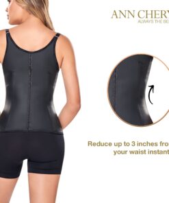 Ann Chery Corset Waist Trainer for Women’s Weight Loss - Colombian Waist Cincher With Straps - 3 Hook Semi Vest Body Shaper X-Small Black 8 71eDA7RqcnL