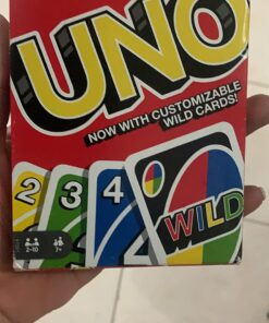 UNO - Classic Colour & Number Matching Card Game - 112 Cards - Customizable & Erasable Wild - Special Action Cards Included - Gift for Kids 7+, W2087 Multicolor Single 21 71eDWqLuuCL