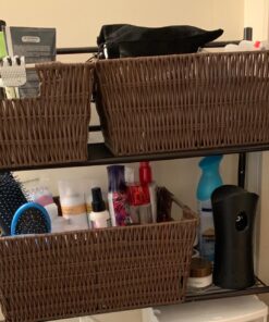 Whitmor Rattique Java Set of 3 Pieces Storage Baskets -Small (8.5"x11.4"x5.5"), Medium (9.8"x13"x6") and Large (11.4"x14.6"x6.5") 35 71eDXWx3pGL