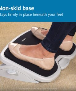 Kensington Comfort Memory Foam Adjustable Footrest (K56144USF), Smartfit, White/Black 32 71eEQDQlQL