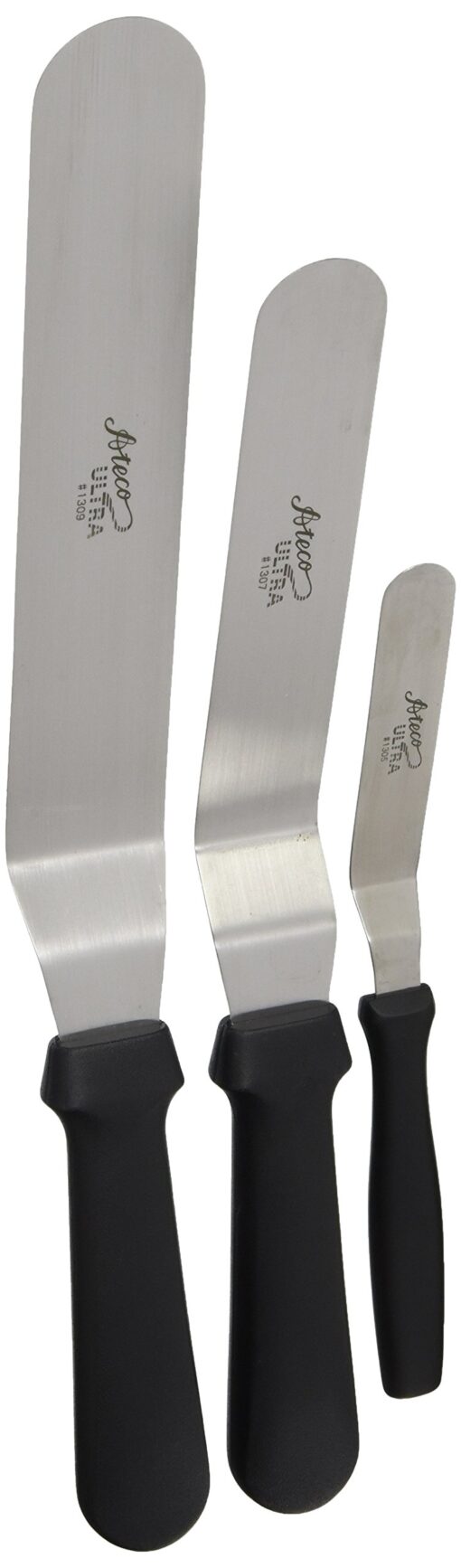 Ateco Professional Offset Spatula Set, Silver, 1 - Pack, Large A CLASS