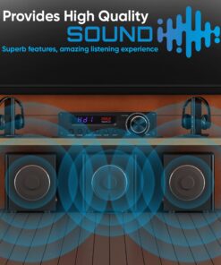 Pyle - PFA560BT - Wireless Bluetooth Home Audio Amplifier - 100W 5.1 Channel Home Theater Power Stereo Receiver, Surround Sound w/HDMI, AUX, FM Antenna, Subwoofer Speaker Input, 12V Adapter, Black Upgraded model 11 71eEbURCZNL